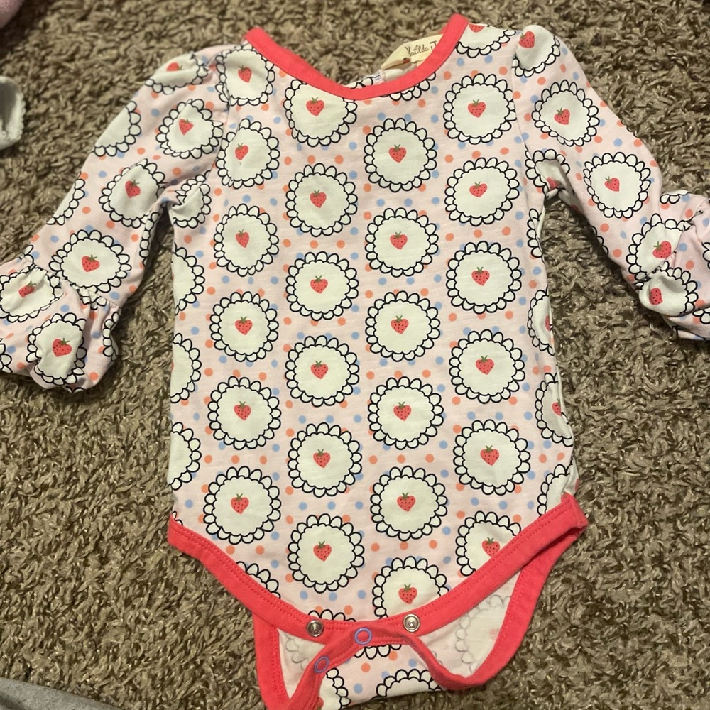 Matilda Jane strawberry onesie 3-6 months